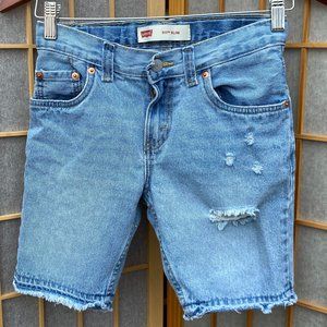 Levi's 511 Slim fit kids distressed jean shorts